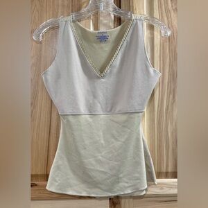 SPANX Nude V-Neck Shape-wear Undergarment Fitted Tank Top